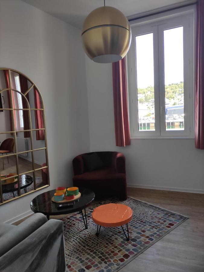 Apartamento Le Reflet Des Voiles Face Au Port De Fécamp Exterior foto
